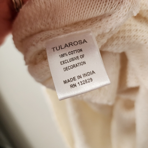 TULAROSA Meave Knit dress in cream resort wear dress size M - Picture 5 of 7